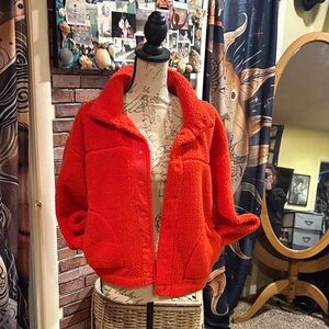 Old Navy Vibrant Red Teddy Jacket
